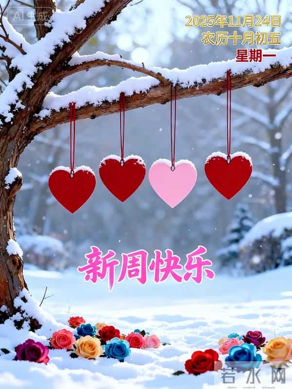 2025年11月24日十月初五周一早上好！最佳创意漂亮早晨祝福语图片