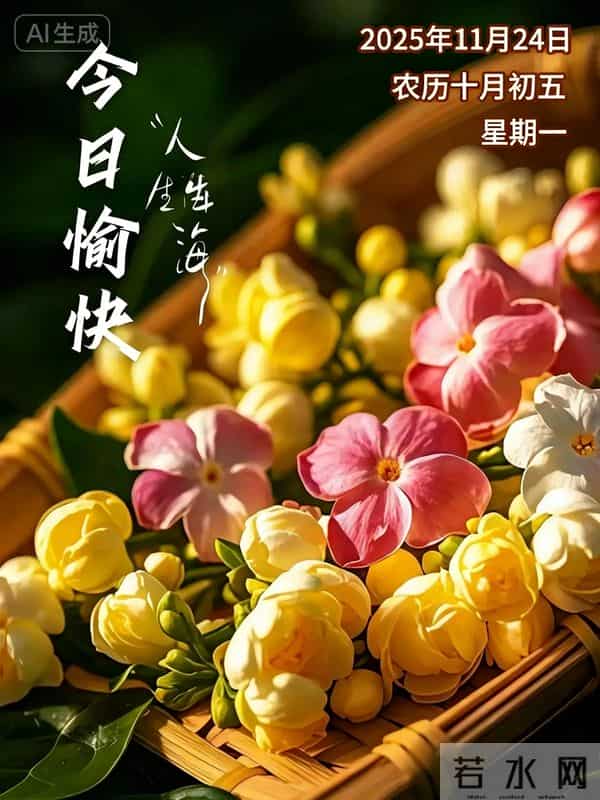 2025年11月24日十月初五周一早上好！最佳创意漂亮早晨祝福语图片