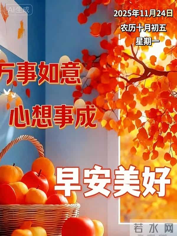 2025.11.24今日唯美早安 周一晨安喜乐安康常伴