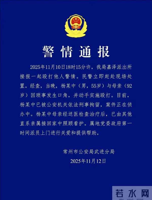 儿子殴打93岁母亲？调查结果已出，母亲的反应让人始料未及