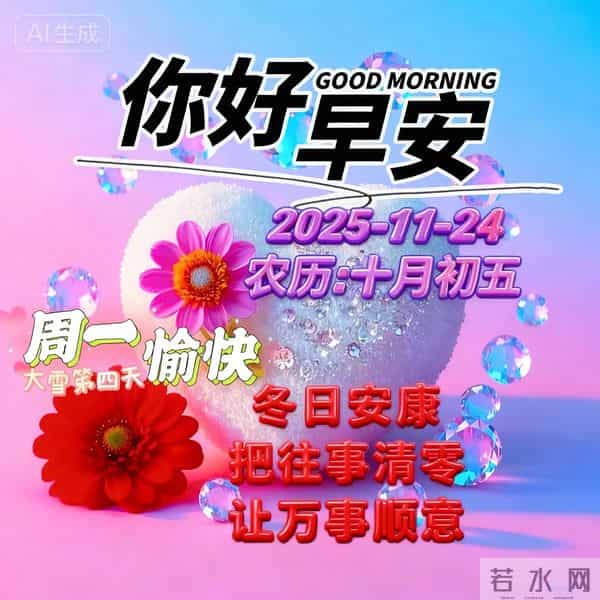 2025.11.24今日唯美早安 周一晨安喜乐安康常伴