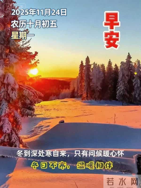 2025.11.24今日唯美早安 周一晨安喜乐安康常伴
