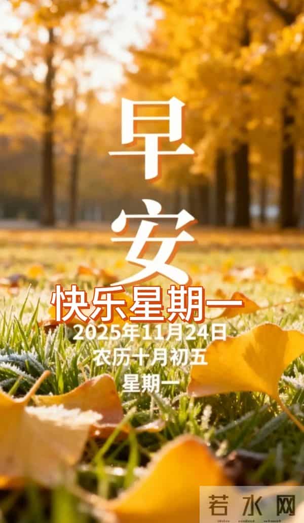 2025年11月24日周一早上好温馨问候语 早安图片 早安祝福精美图片
