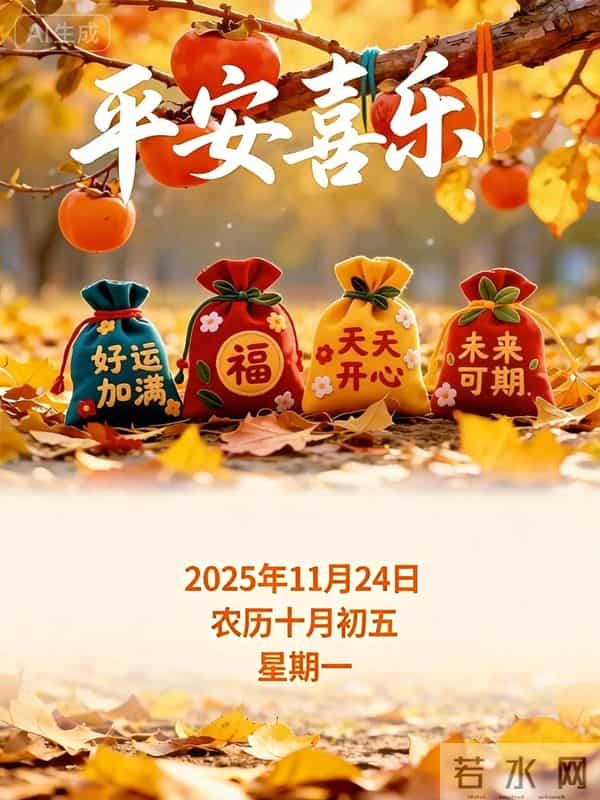2025年11月24日十月初五周一早上好！最佳创意漂亮早晨祝福语图片