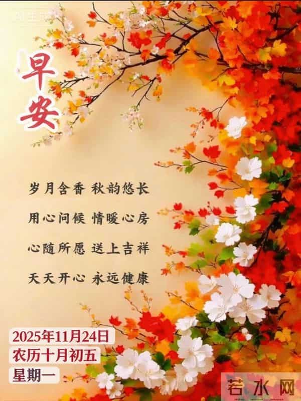 2025.11.24今日唯美早安 周一晨安喜乐安康常伴