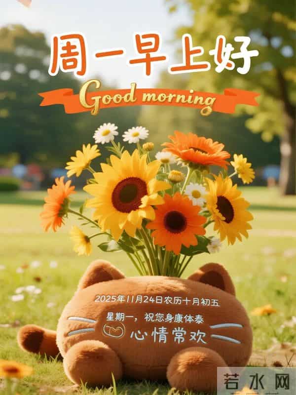 桂香裹雪暖,晨光染橙黄|2025.11.24周一早安祝福图片壁纸