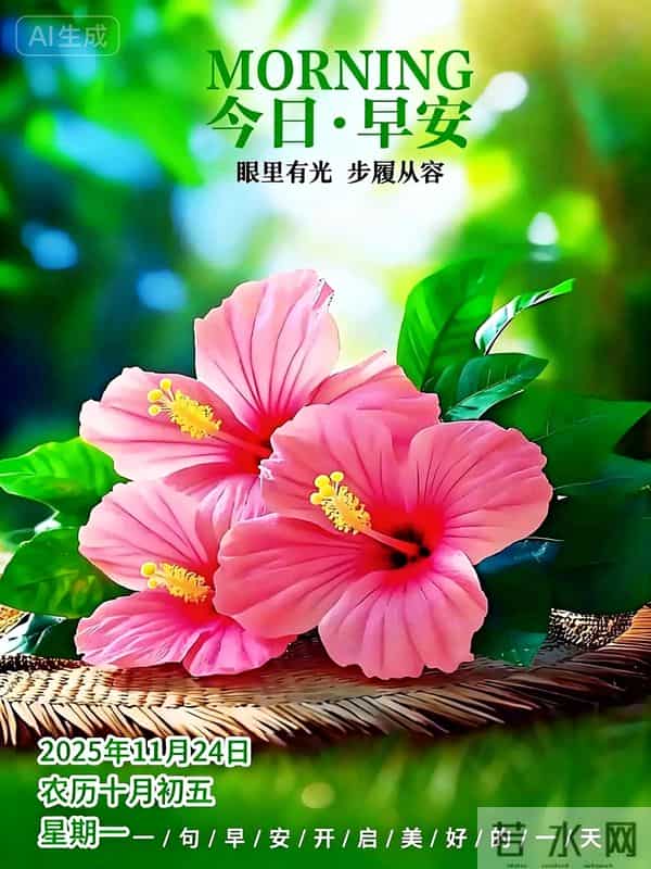 2025.11.24清晨第一声早安！愿你今日无烦忧，步步皆自在