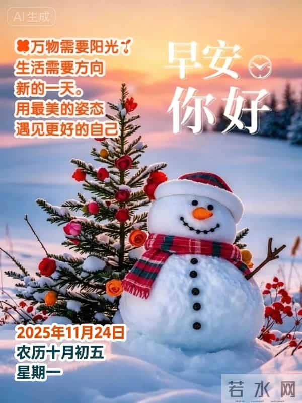 2025.11.24今日唯美早安 周一晨安喜乐安康常伴