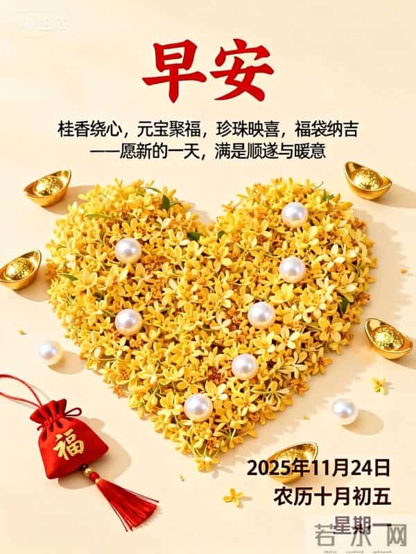 2025年11月24日十月初五早上好，周一早晨祝福语，冬日早安图片