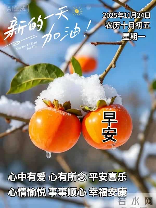 2025.11.24今日唯美早安 周一晨安喜乐安康常伴