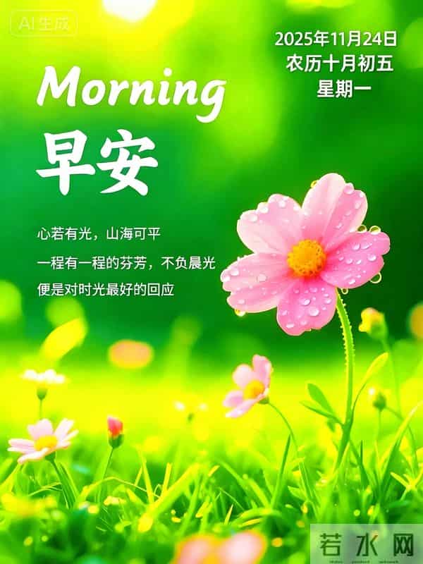 2025.11.24今日唯美早安 周一晨安喜乐安康常伴