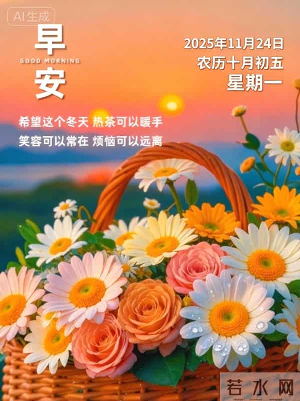 2025.11.24今日唯美早安 周一晨安喜乐安康常伴