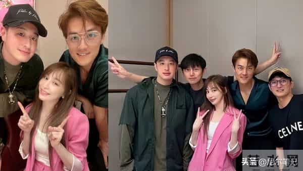 王心凌吴克群被偶遇，带同款项链穿情侣衣，男方人到中年体态拉跨