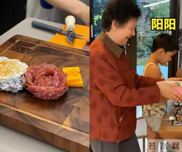 梅婷别墅请客烤肉,儿女上镜卖萌,丈夫却成最大“亮点”