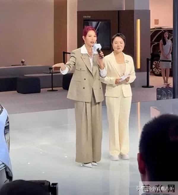 52岁蔡少芬现身广州车展,为钱累脱相,直言辛苦