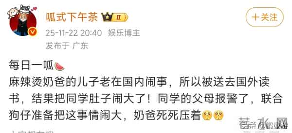 疑张亮儿子留学又出事!和女同学恋爱致怀孕，女方父母已报警