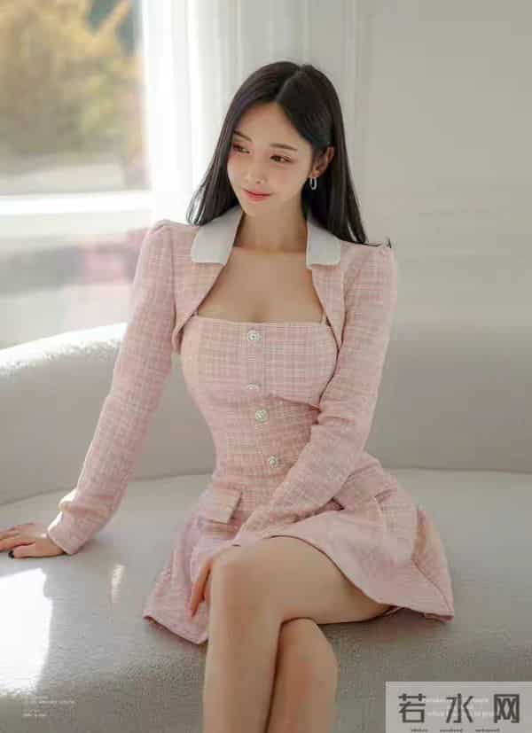 孙允珠，粉色吊带裙，人间尤物！