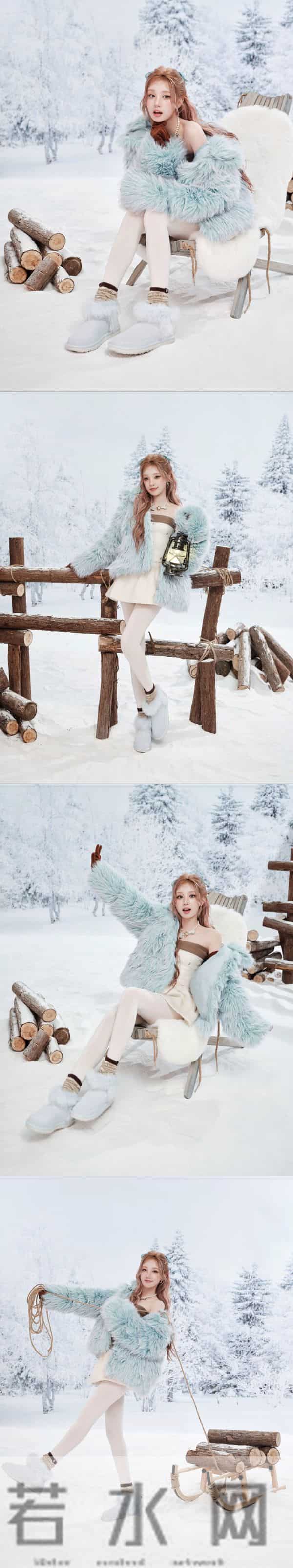 宋雨琦今日份写真，白色打底袜穿搭清纯绝美，像冰雪公主