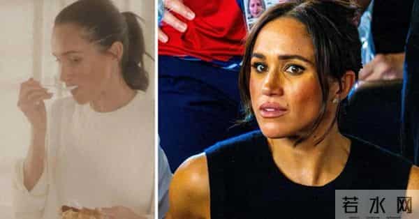 梅根令人反感的待客习惯遭狠批，舔公勺徒手抓食物被拍个正着