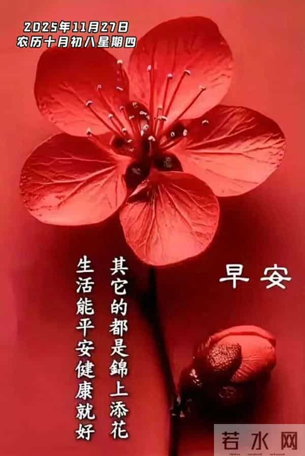 2025年11月27日十月初八周四早上好祝福语图片;让生活甜甜蜜蜜