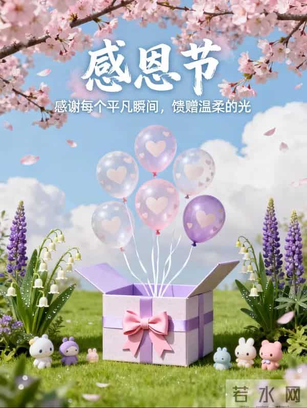 2025感恩节祝福图片 感恩节暖心文案 只想对你说一句 感恩有你 早上好