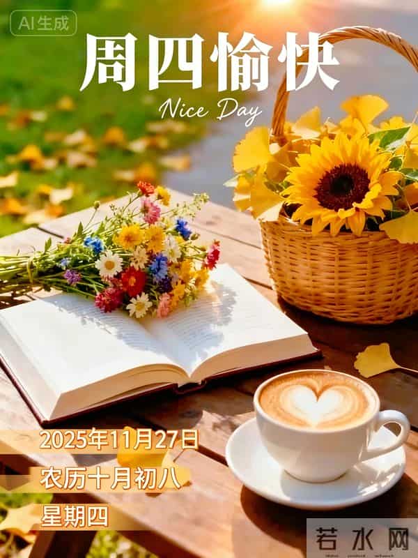 2025年11月第27天,周四早晨祝福语,早安幸福安康图片