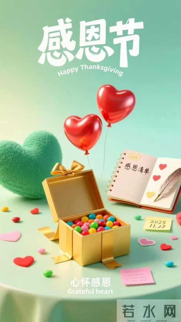 今日感恩节｜2025乙巳年感恩节祝福图片壁纸海报大全
