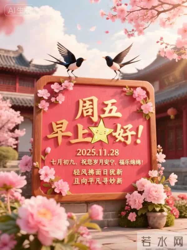 2025年11月28日周五早上好温馨问候语 早安图片 早安祝福精美图片