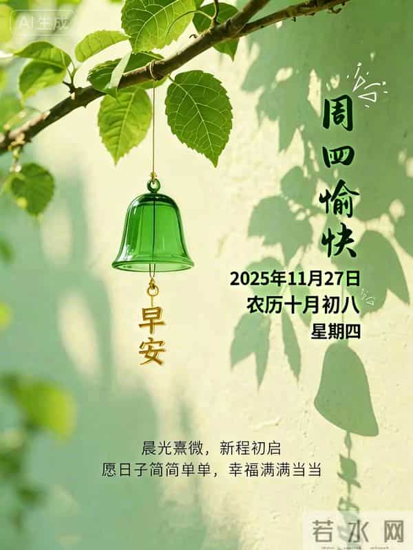 2025年11月第27天,周四早晨祝福语,早安幸福安康图片