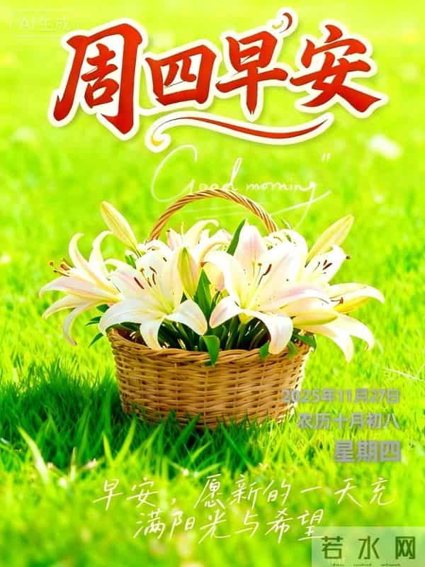 2025年11月第27天,周四早晨祝福语,早安幸福安康图片