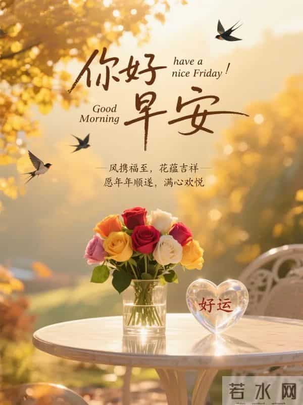 早安,又是崭新的一天!愿你的今日,好运连连,自在顺遂!