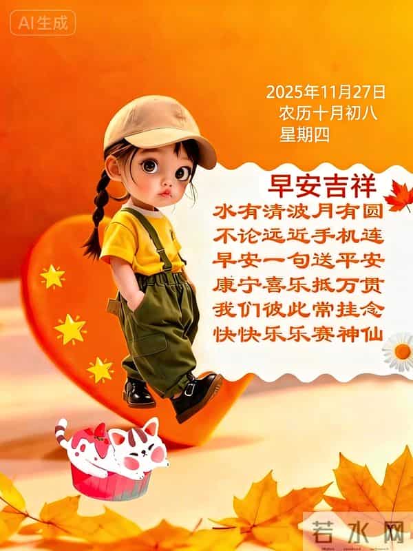 2025.11.27 冬天周四早安愉快!最新精美周四早上好温馨祝福语图片
