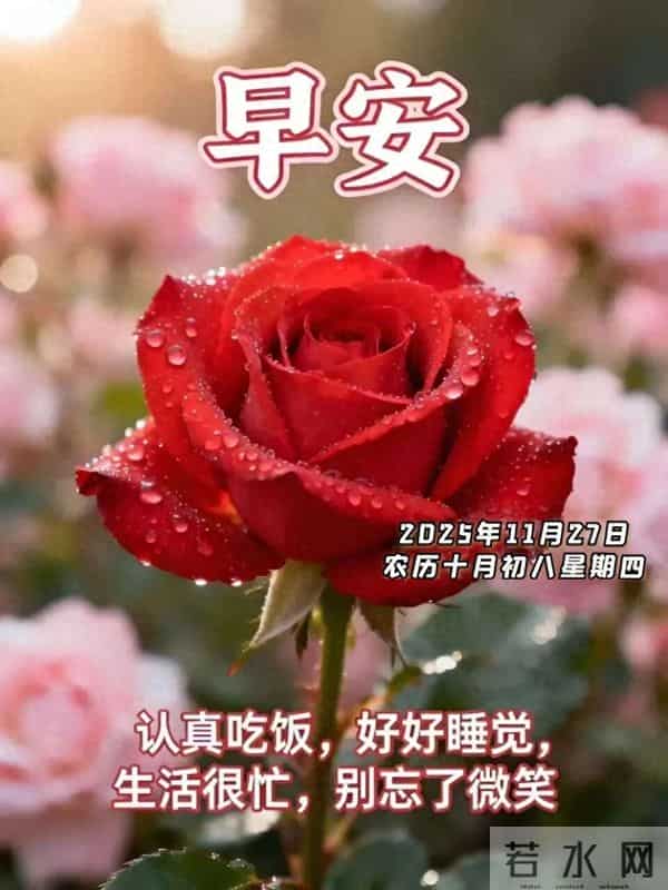 2025.11.27今日十月初八——早上好，周四祝福问候语，早安图片