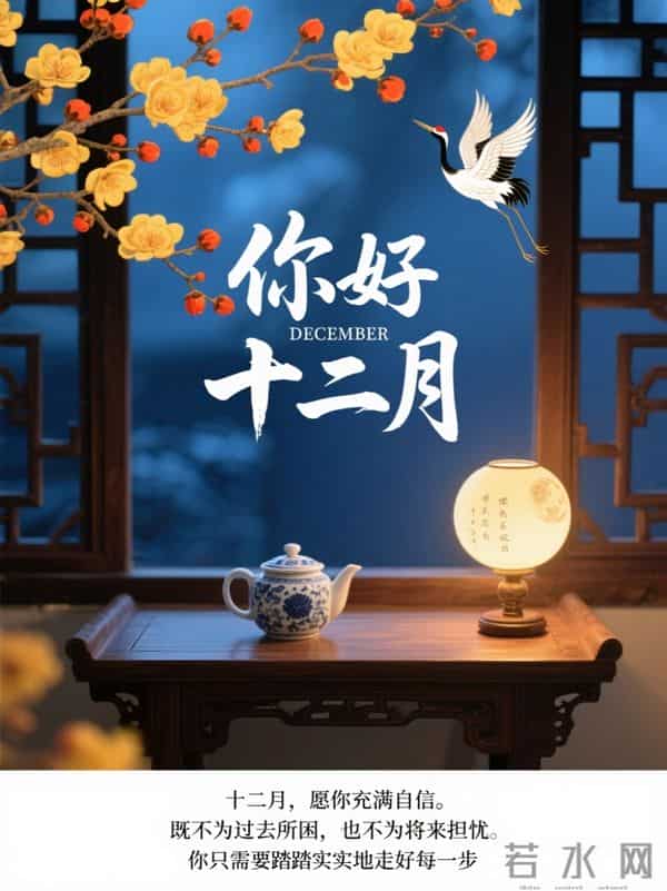 十一月再见,十二月你好!新的一月,愿你好运连连,万事顺遂