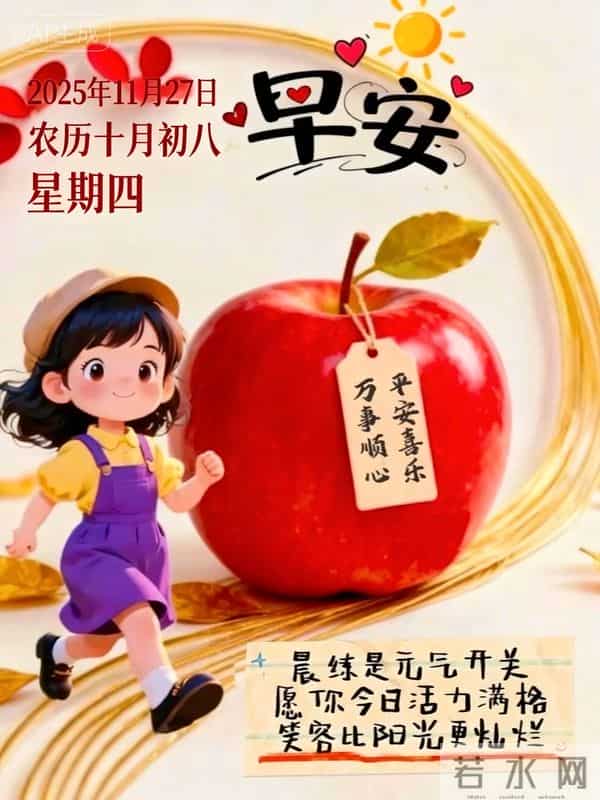 2025.11.27 冬天周四早安愉快!最新精美周四早上好温馨祝福语图片