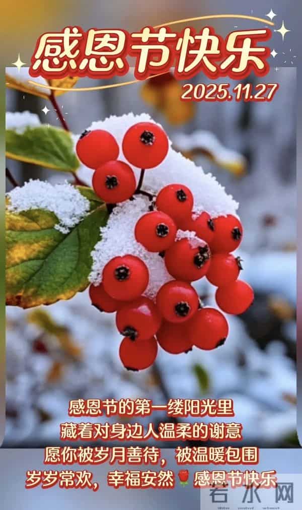 初冬第19天，今日感恩节，感恩遇见，感谢有你