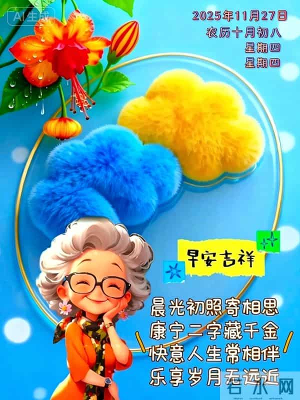 2025.11.27 冬天周四早安愉快!最新精美周四早上好温馨祝福语图片