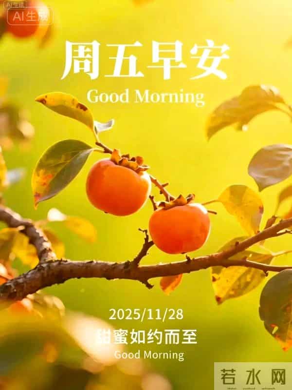 2025年11月28日周五早上好温馨问候语 早安图片 早安祝福精美图片
