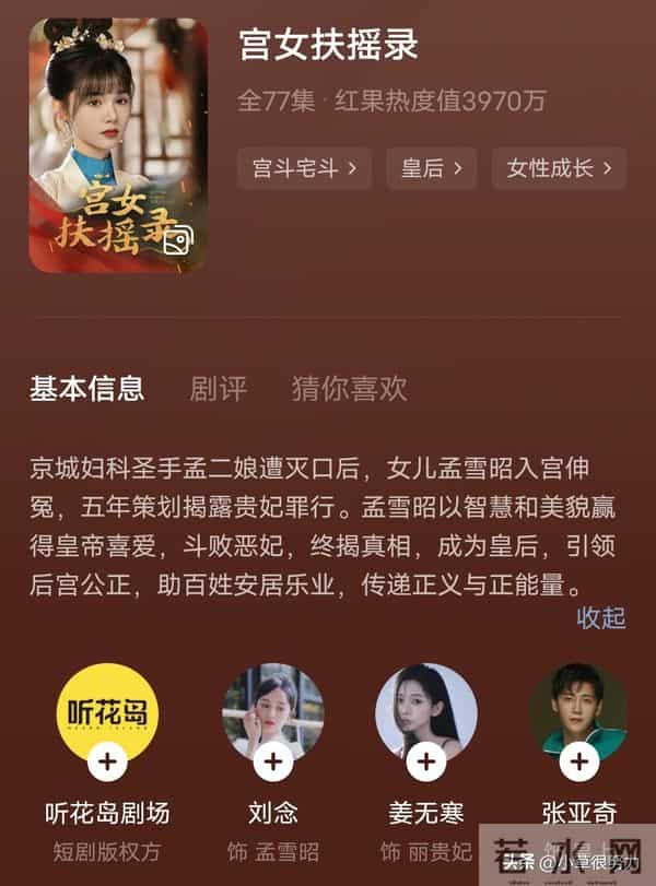 素人短剧也杀疯，收藏达到567万，就韩雨彤曾辉领衔的还有点名气