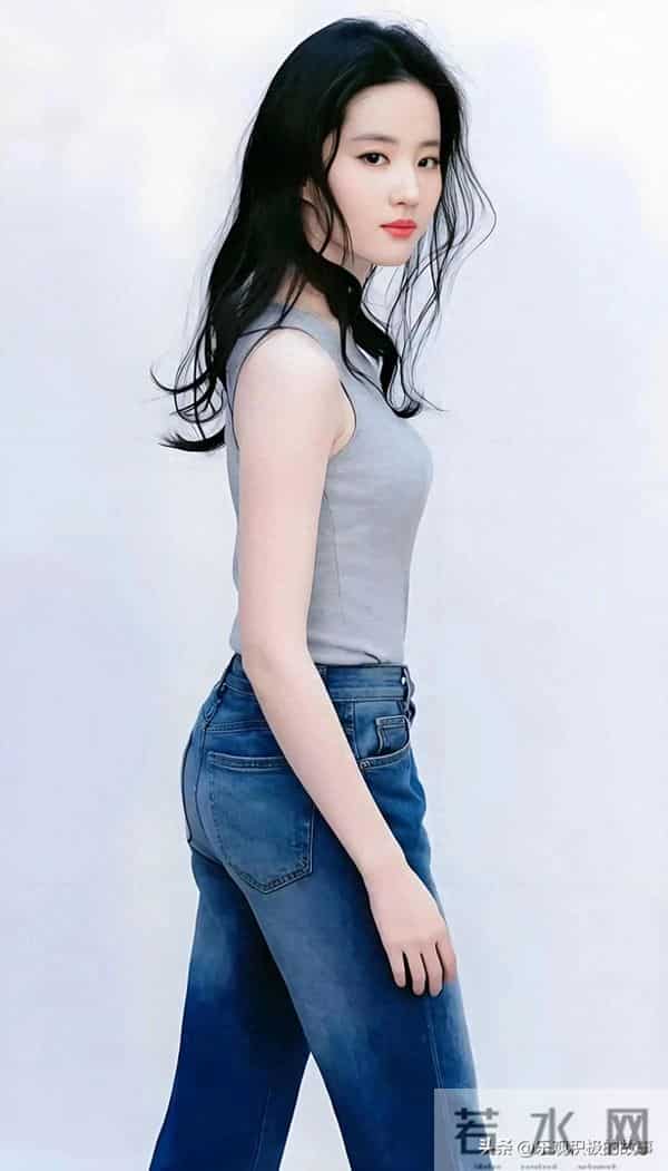 刘亦菲|早期紧身牛仔裤写真