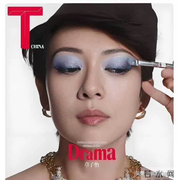 章子怡登T杂志封面,露齿笑得灿烂!