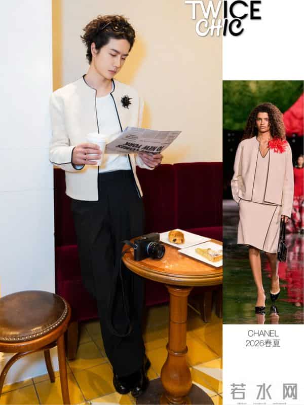 香奈儿大秀，辛芷蕾、王一博在地铁站挨着坐，影后姐和巨星弟来了