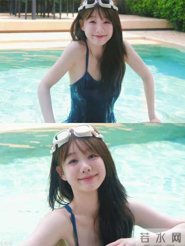 甜妹徐梦洁泳池戏水,这笑容甜度爆棚