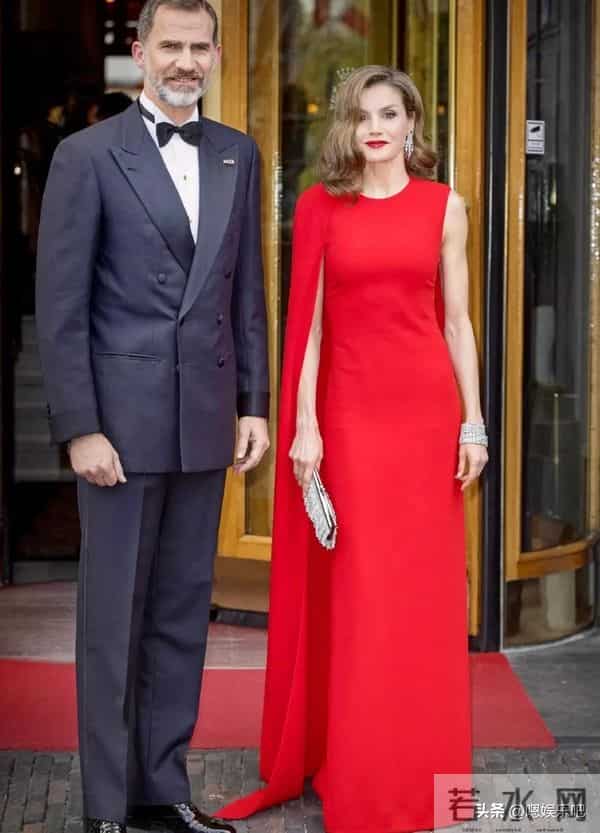 西班牙莱蒂齐亚王后的红色礼服,气场全开,难以复制的经典!