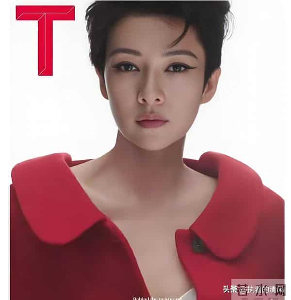 章子怡登T杂志封面,露齿笑得灿烂!