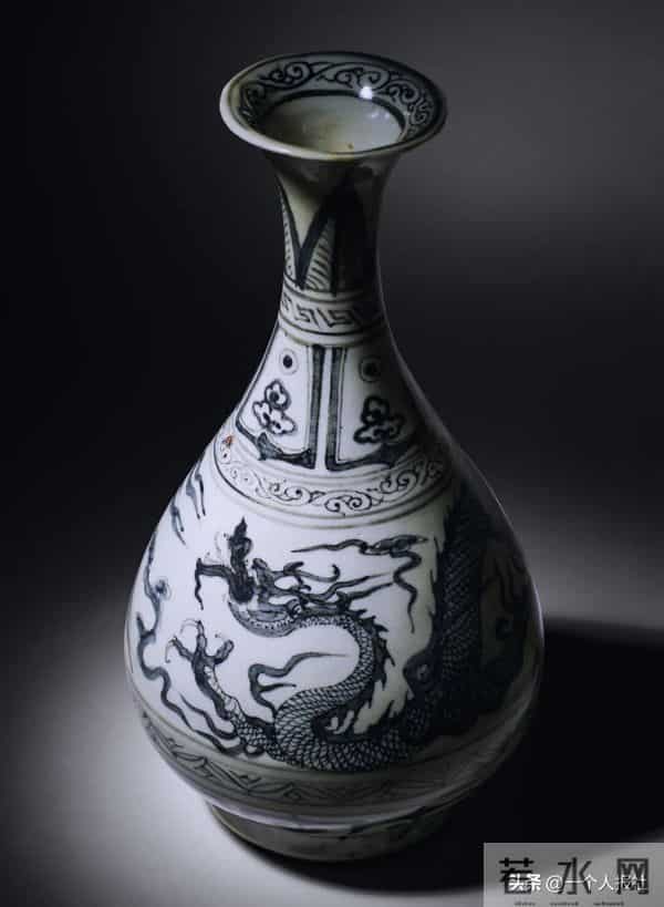流传有序的元末至明洪武 青花云龙纹玉壶春瓶｜京古2025秋拍