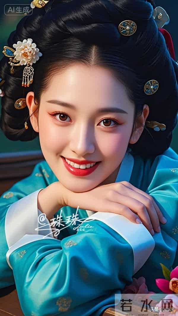 油画——穿越时空的美，朝鲜伎生的美貌，藏着极致的雅致与风情