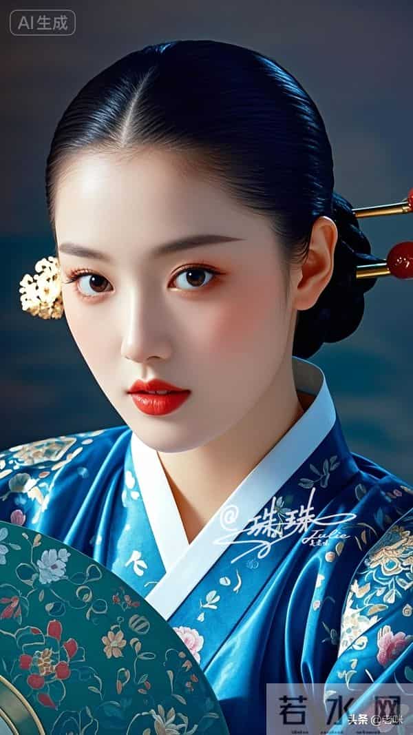 油画——穿越时空的美，朝鲜伎生的美貌，藏着极致的雅致与风情