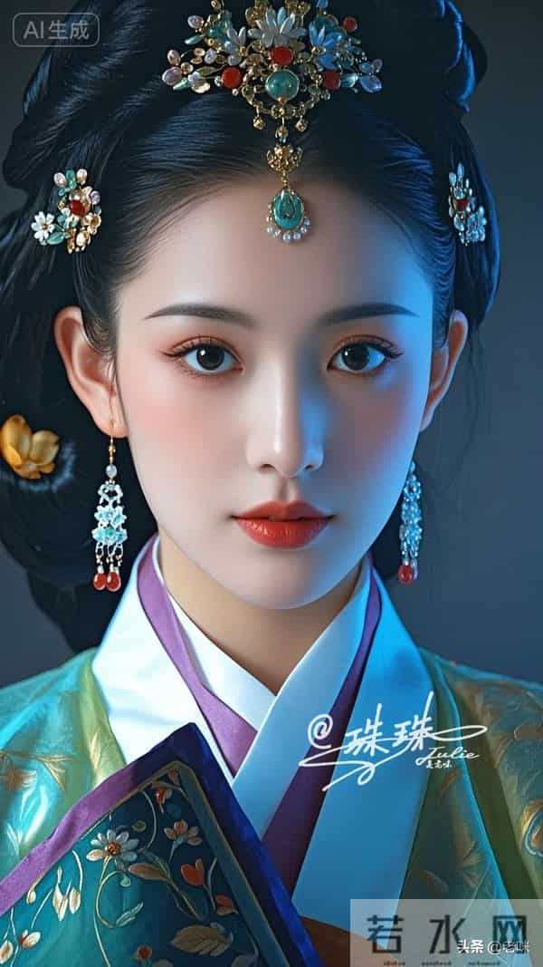 油画——穿越时空的美，朝鲜伎生的美貌，藏着极致的雅致与风情