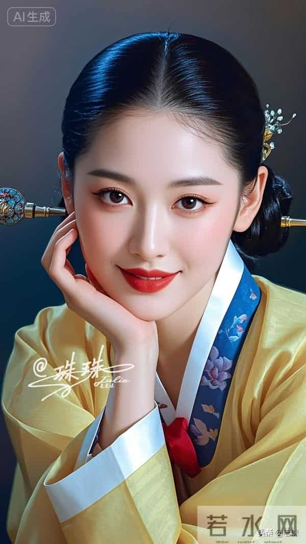 油画——穿越时空的美，朝鲜伎生的美貌，藏着极致的雅致与风情